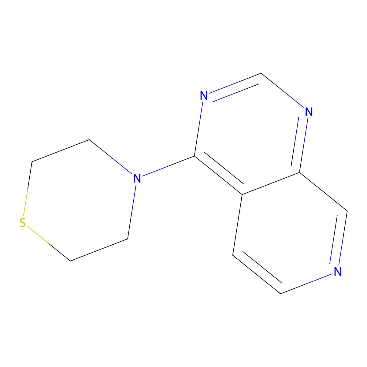 4-{Pyrido[3,4-d]pyrimidin-4-yl}thiomorpholine molecular structure, CAS 2320505-68-6
