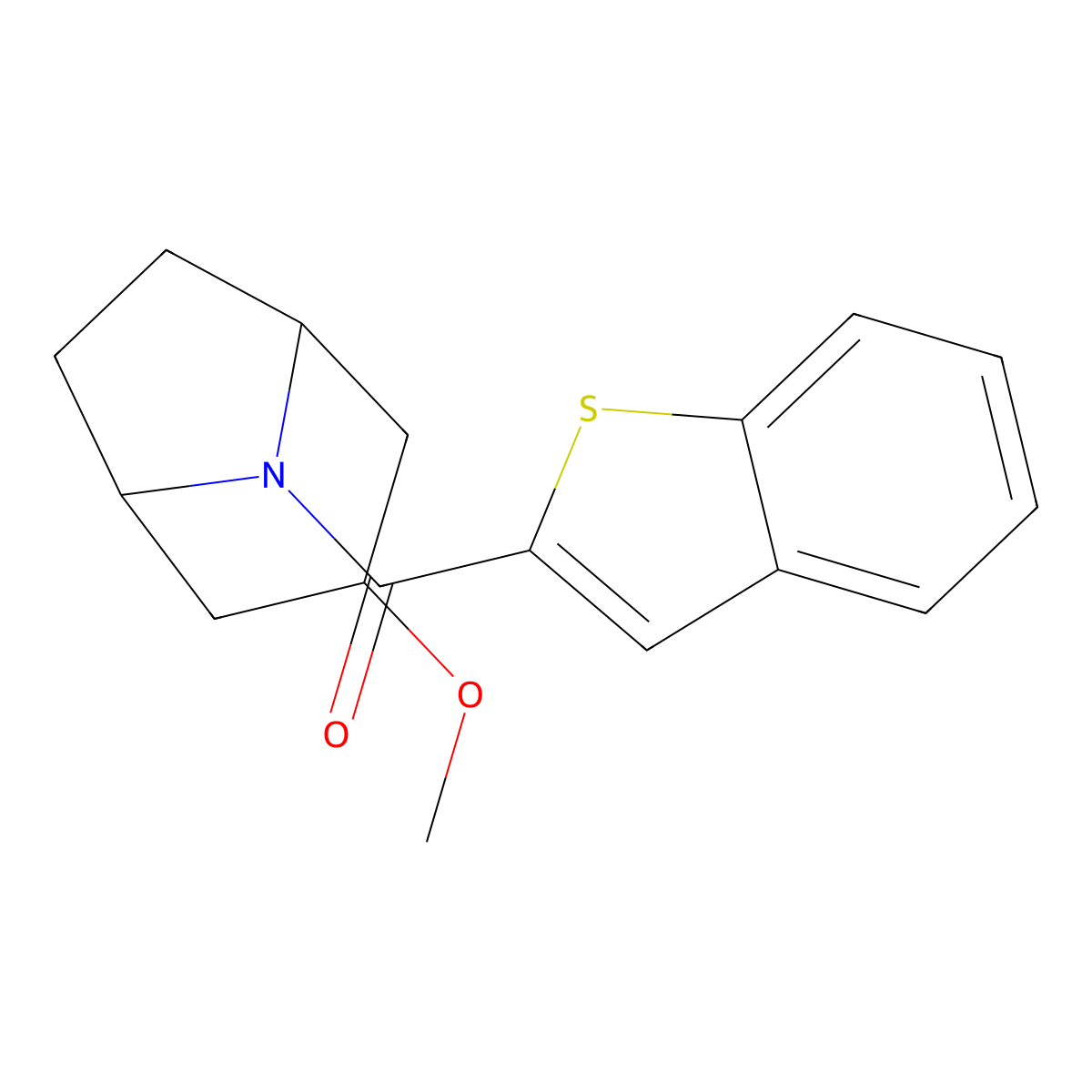 8-(1-Benzothiophene-2-carbonyl)-3-methoxy-8-azabicyclo[3.2.1]octane molecular structure, CAS 2320505-89-1