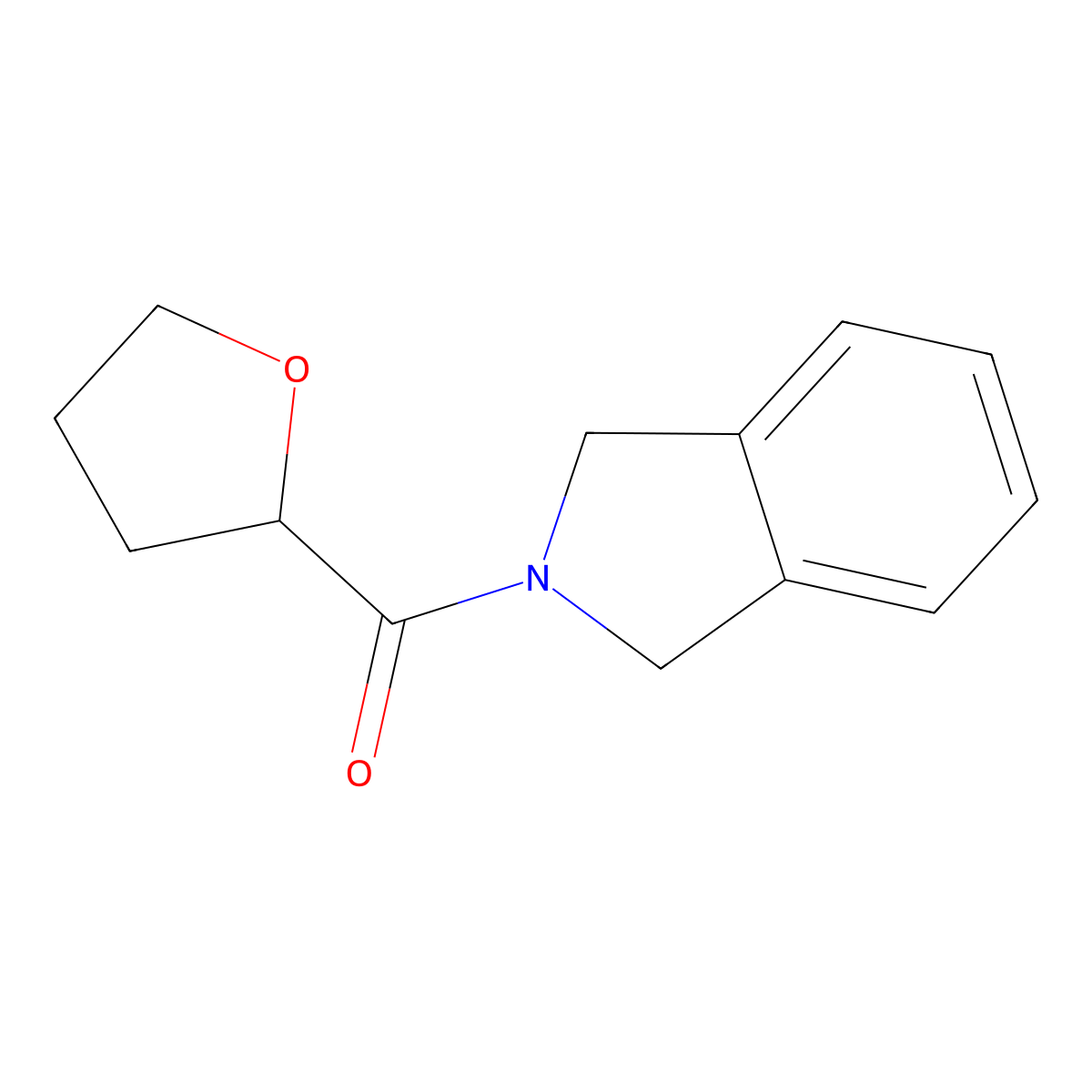 2-(oxolane-2-carbonyl)-2,3-dihydro-1H-isoindole molecular structure, CAS 2320506-20-3