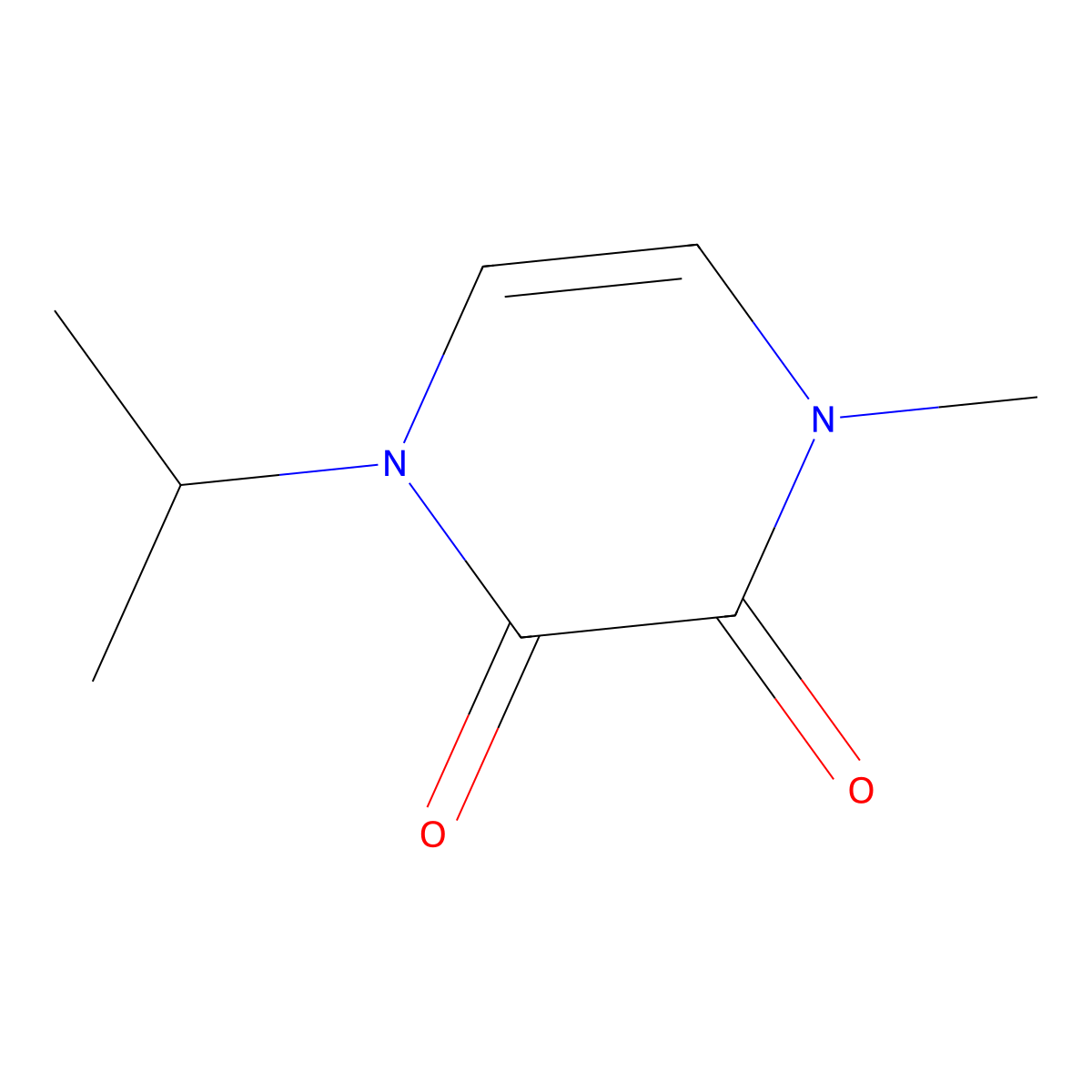 1-Methyl-4-(propan-2-yl)-1,2,3,4-tetrahydropyrazine-2,3-dione molecular structure, CAS 2320506-33-8