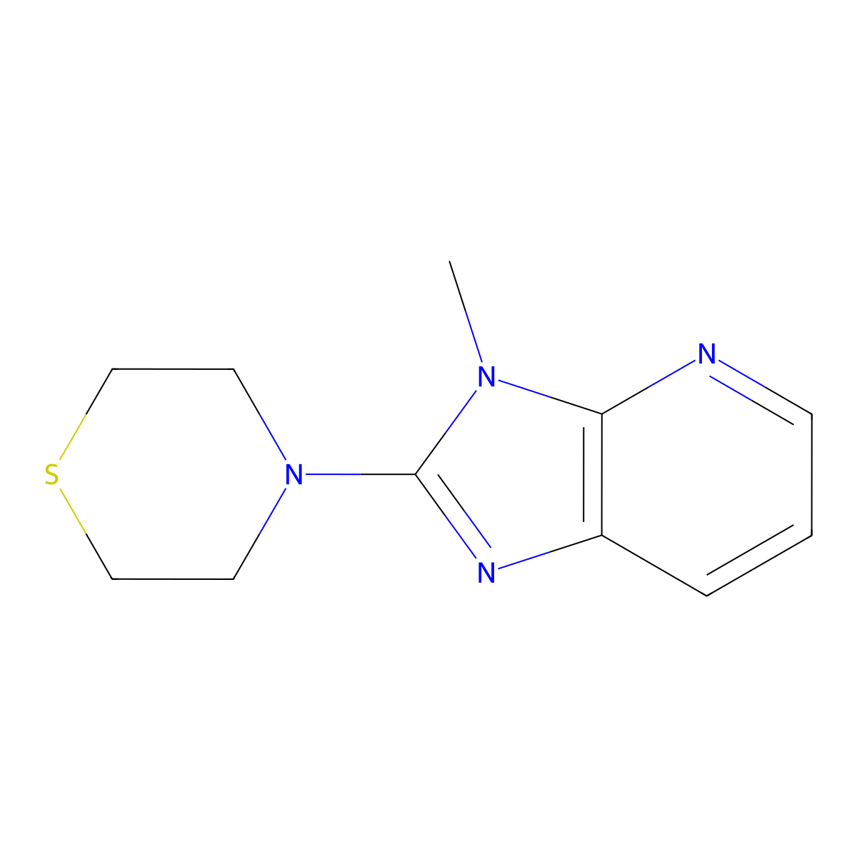 4-{3-methyl-3H-imidazo[4,5-b]pyridin-2-yl}thiomorpholine molecular structure, CAS 2320506-58-7