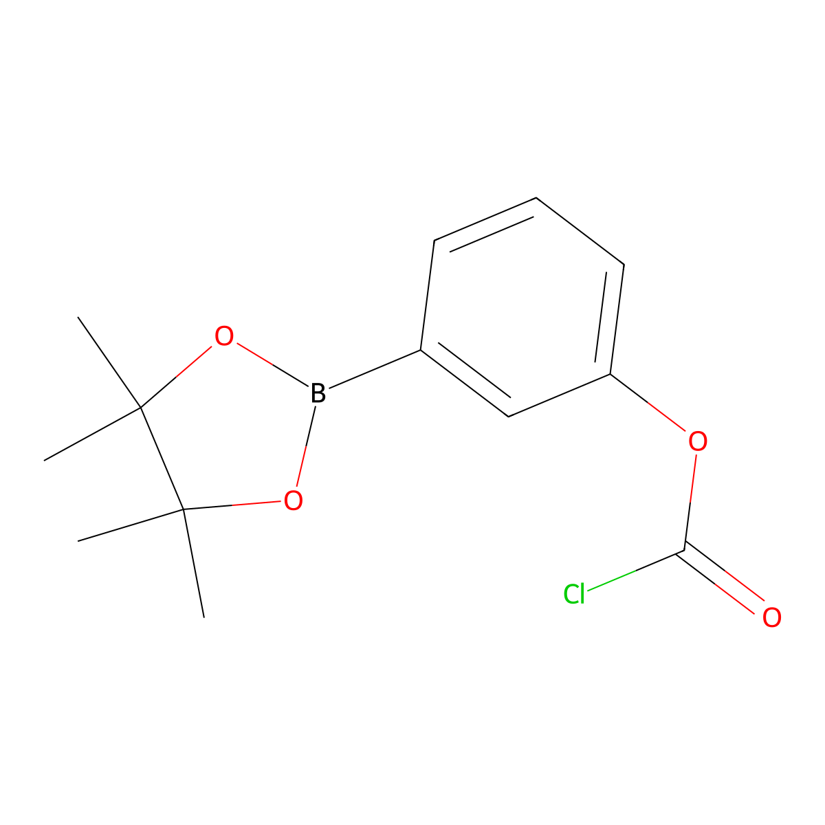 3-(4,4,5,5-Tetramethyl-1,3,2-dioxaborolan-2-yl)phenyl carbonochloridate molecular structure, CAS 2320507-80-8