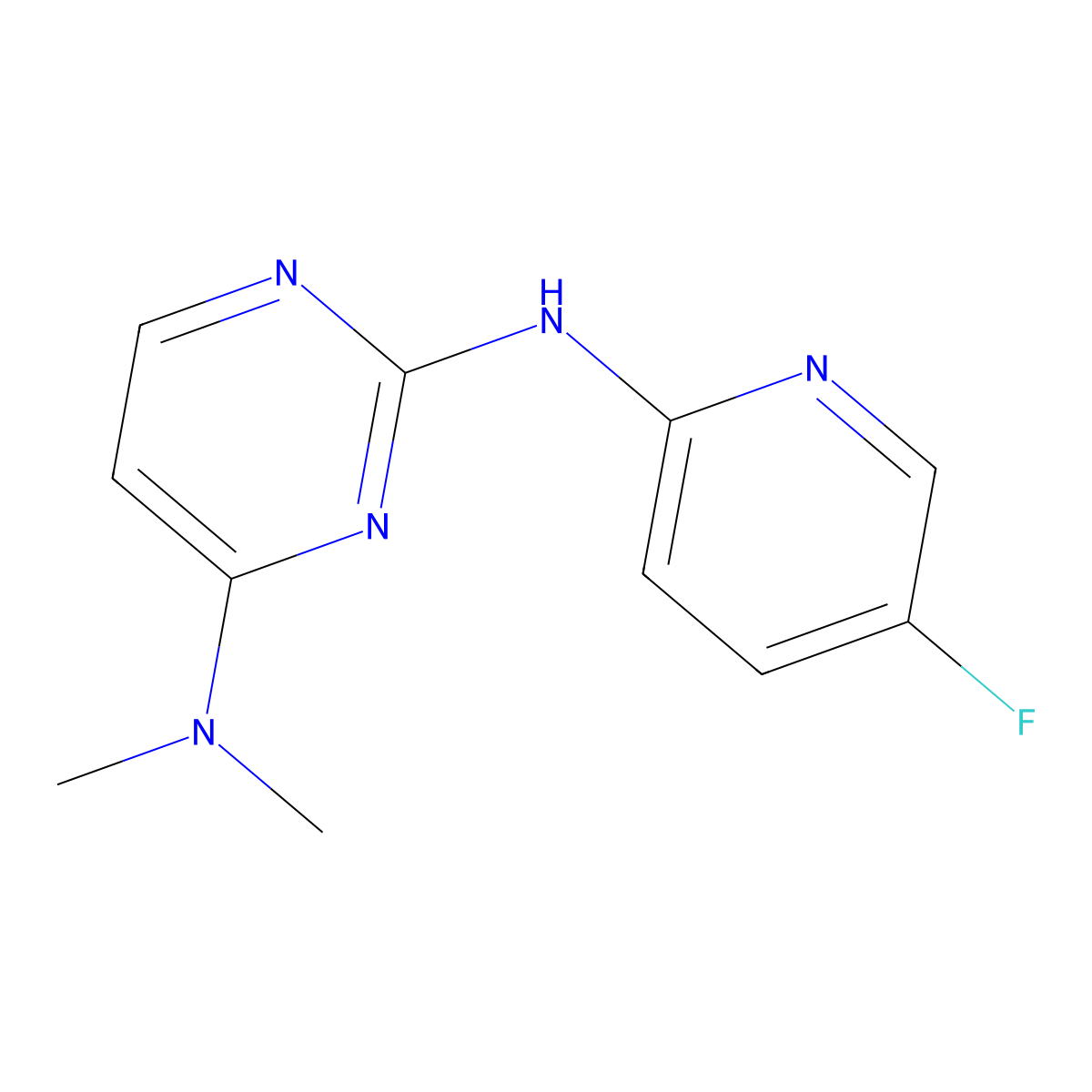 N2-(5-fluoropyridin-2-yl)-N4,N4-dimethylpyrimidine-2,4-diamine molecular structure, CAS 2320514-03-0