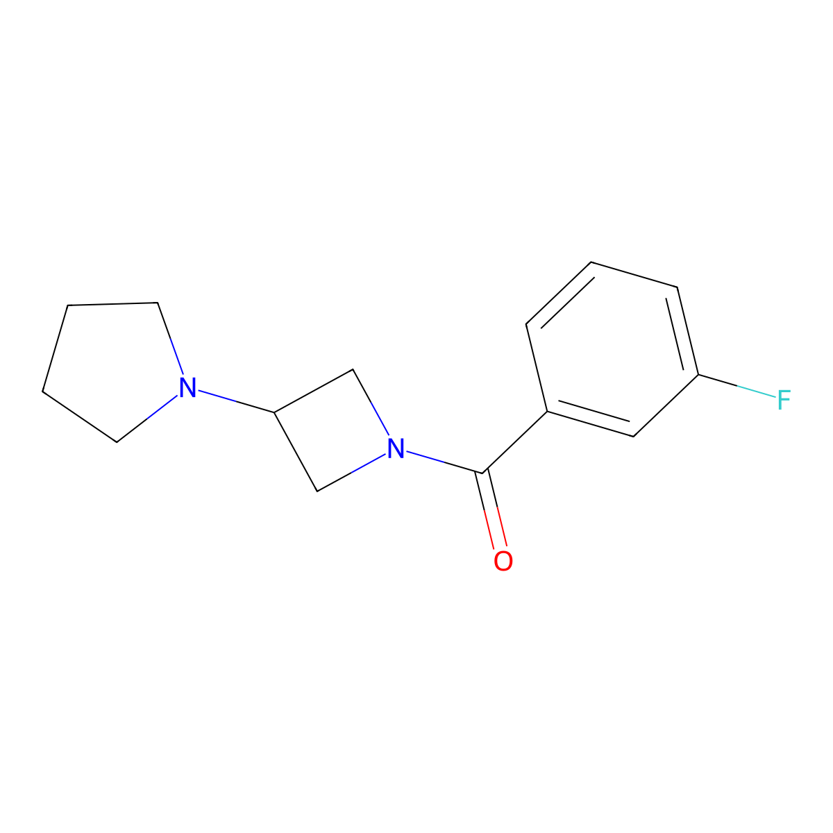 1-[1-(3-Fluorobenzoyl)azetidin-3-yl]pyrrolidine molecular structure, CAS 2320515-70-4