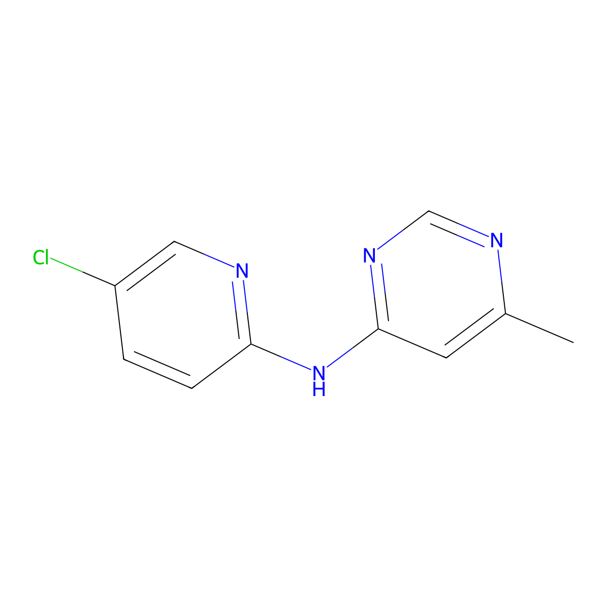 N-(5-chloropyridin-2-yl)-6-methylpyrimidin-4-amine molecular structure, CAS 2320522-85-6