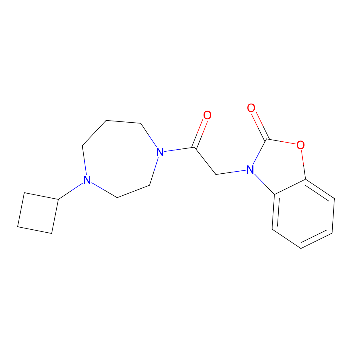 3-(2-(4-cyclobutyl-1,4-diazepan-1-yl)-2-oxoethyl)benzo[d]oxazol-2(3H)-one molecular structure, CAS 2320523-41-7
