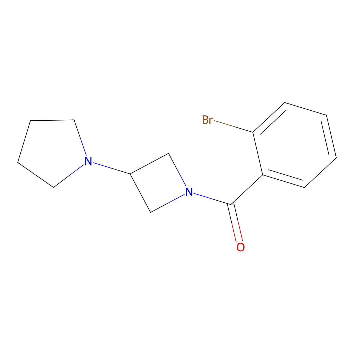 1-[1-(2-Bromobenzoyl)azetidin-3-yl]pyrrolidine molecular structure, CAS 2320534-46-9