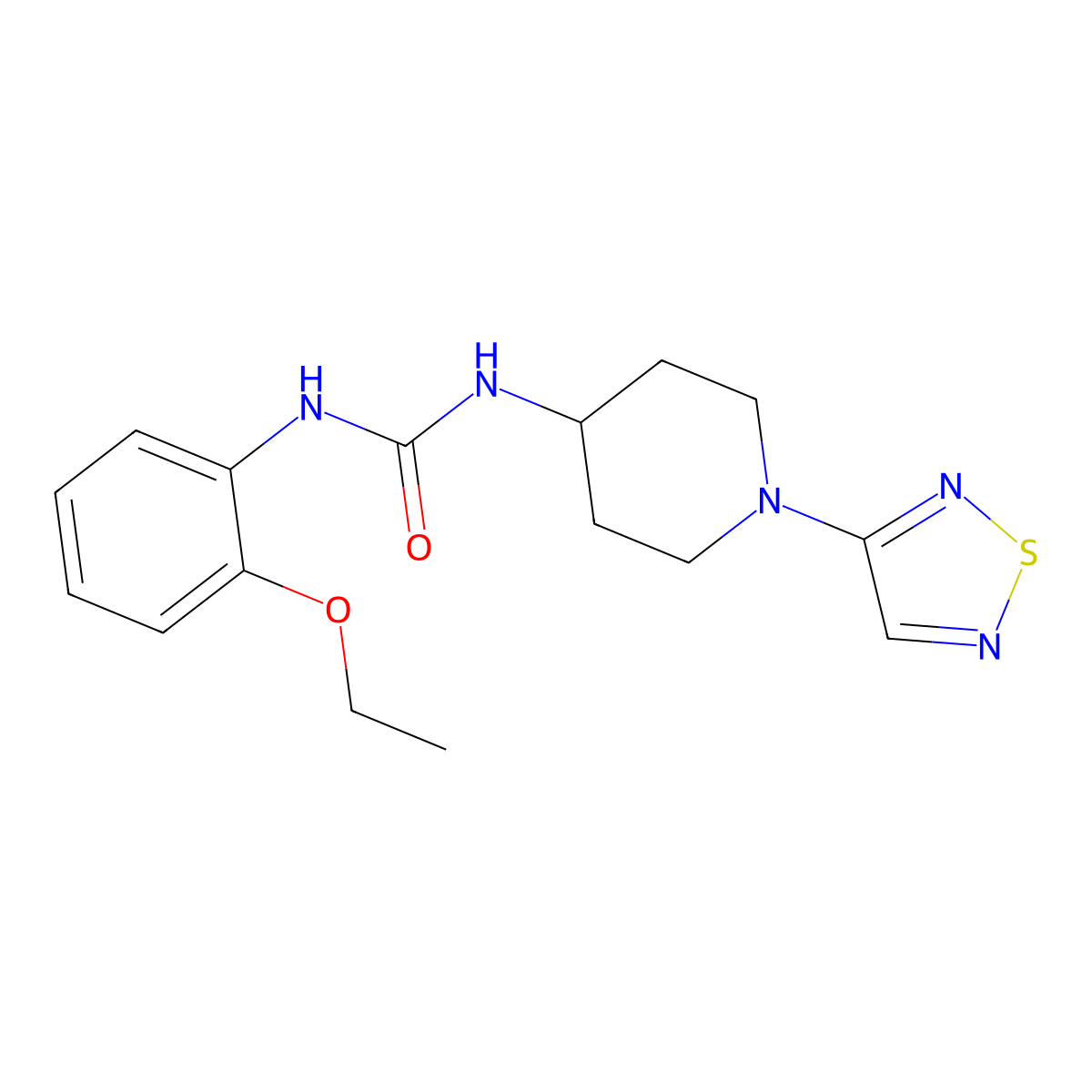 1-(2-Ethoxyphenyl)-3-[1-(1,2,5-thiadiazol-3-yl)piperidin-4-yl]urea molecular structure, CAS 2320537-66-2