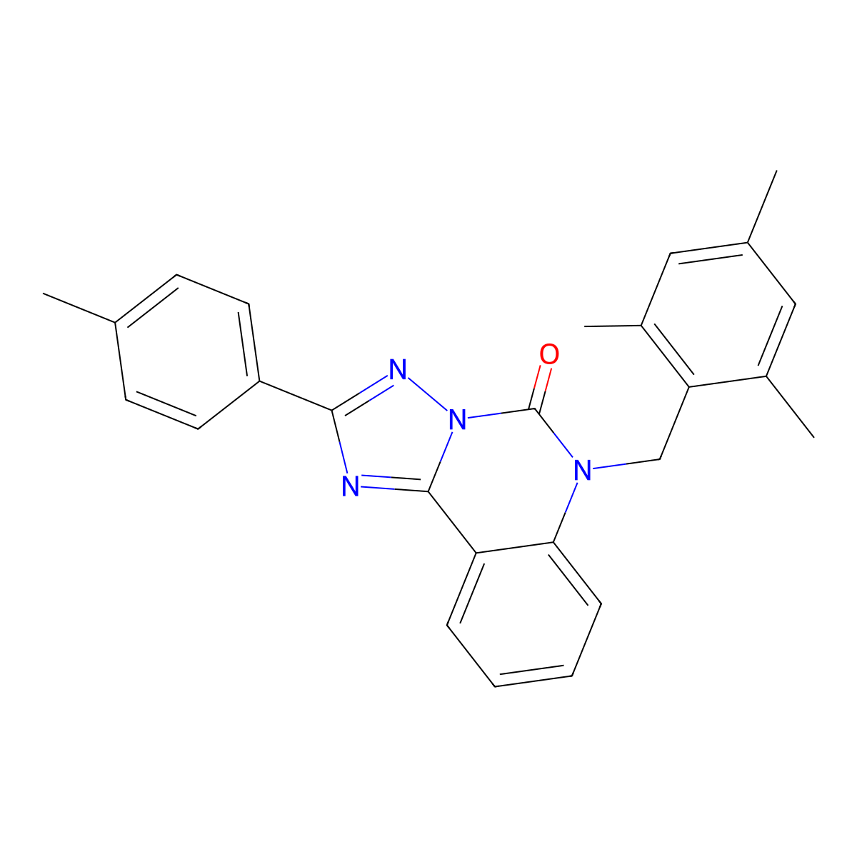 2-(4-methylphenyl)-6-[(2,4,6-trimethylphenyl)methyl]-5H,6H-[1,2,4]triazolo[1,5-c]quinazolin-5-one molecular structure, CAS 2320545-12-6