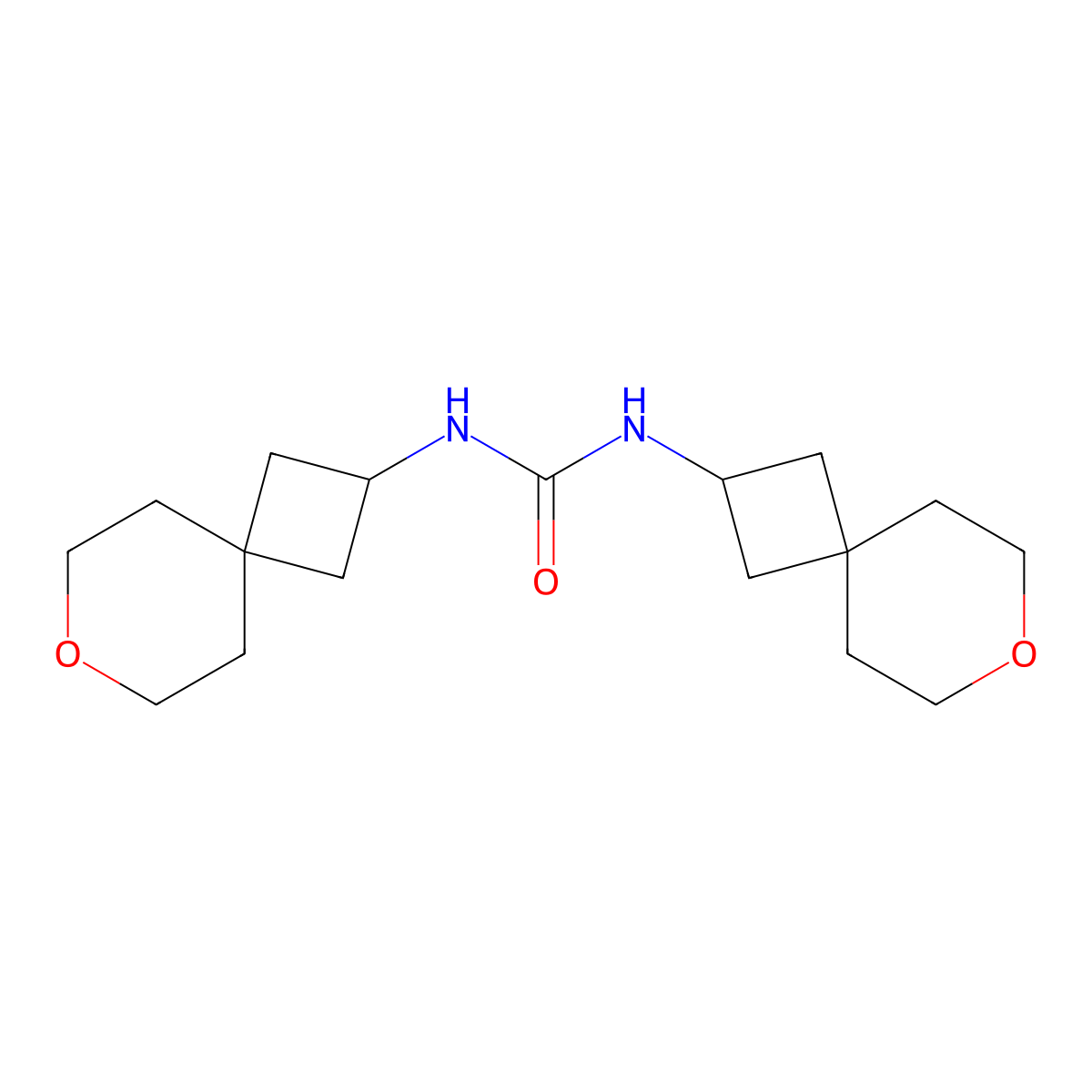 1,3-Bis({7-oxaspiro[3.5]nonan-2-yl})urea molecular structure, CAS 2320573-36-0