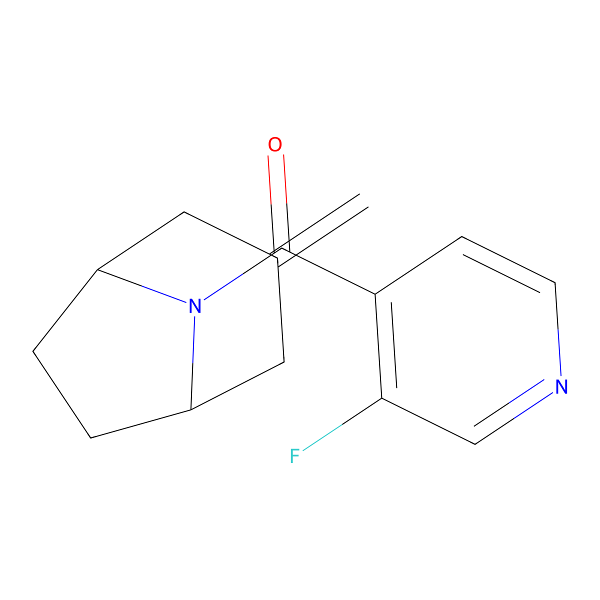 8-(3-Fluoropyridine-4-carbonyl)-3-methylidene-8-azabicyclo[3.2.1]octane molecular structure, CAS 2320573-75-7