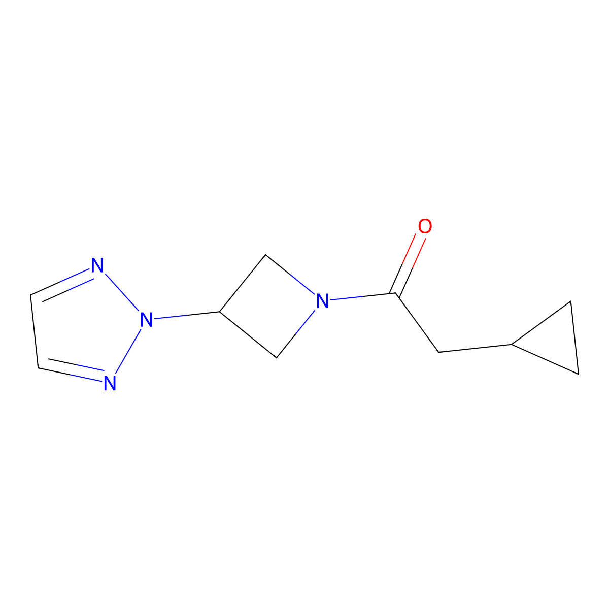 1-(3-(2H-1,2,3-triazol-2-yl)azetidin-1-yl)-2-cyclopropylethan-1-one molecular structure, CAS 2320573-97-3