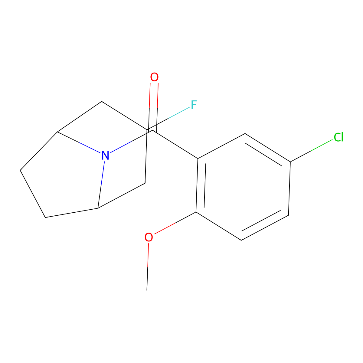 8-(5-Chloro-2-methoxybenzoyl)-3-fluoro-8-azabicyclo[3.2.1]octane molecular structure, CAS 2320574-00-1