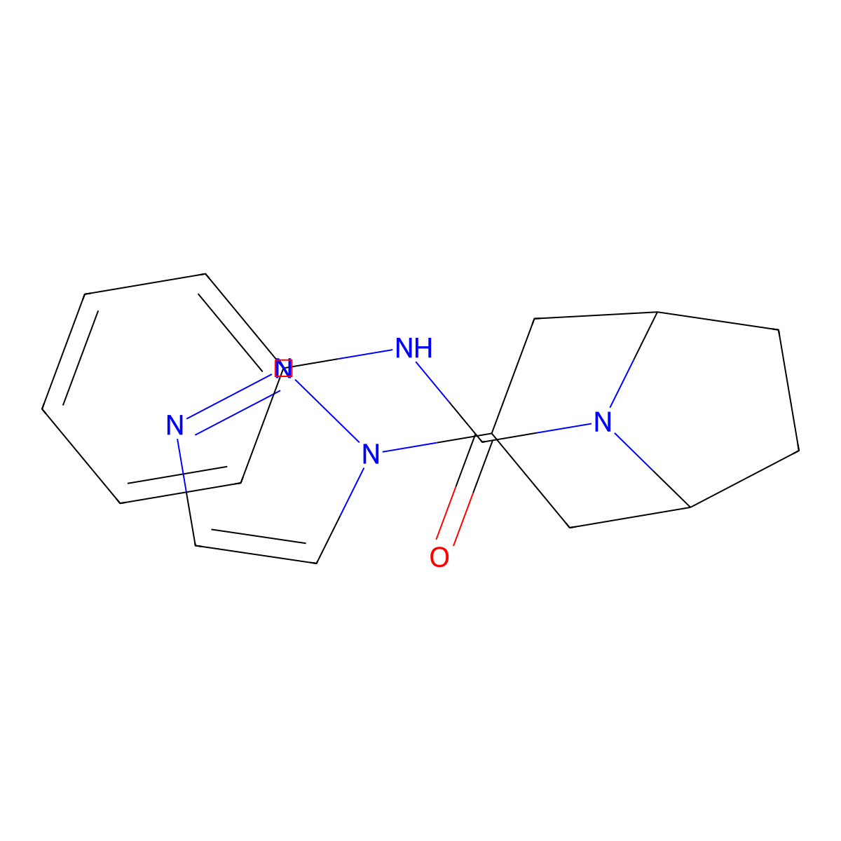 N-phenyl-3-(1H-1,2,3-triazol-1-yl)-8-azabicyclo[3.2.1]octane-8-carboxamide molecular structure, CAS 2320574-07-8