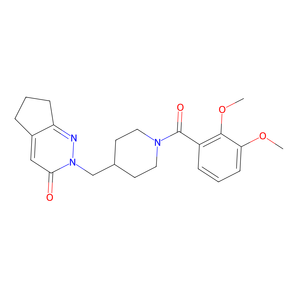 2-{[1-(2,3-dimethoxybenzoyl)piperidin-4-yl]methyl}-2H,3H,5H,6H,7H-cyclopenta[c]pyridazin-3-one molecular structure, CAS 2320574-64-7