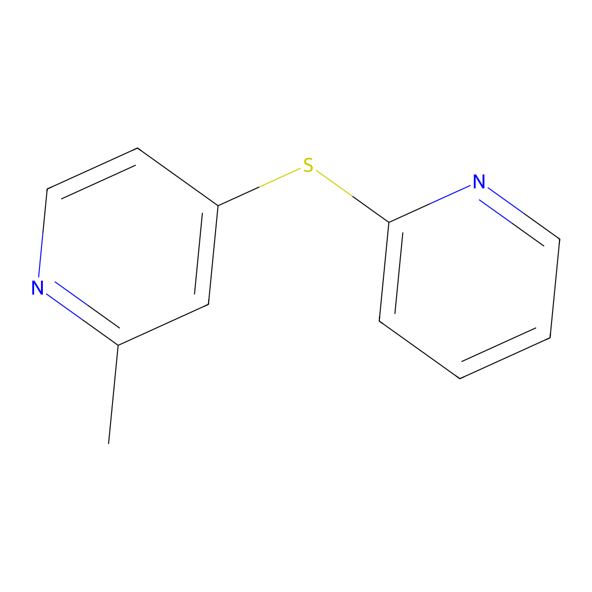 2-Methyl-4-(pyridin-2-ylsulfanyl)pyridine molecular structure, CAS 2320574-91-0