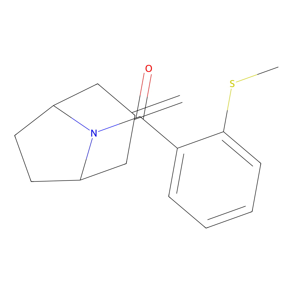 3-Methylidene-8-[2-(methylsulfanyl)benzoyl]-8-azabicyclo[3.2.1]octane molecular structure, CAS 2320576-08-5
