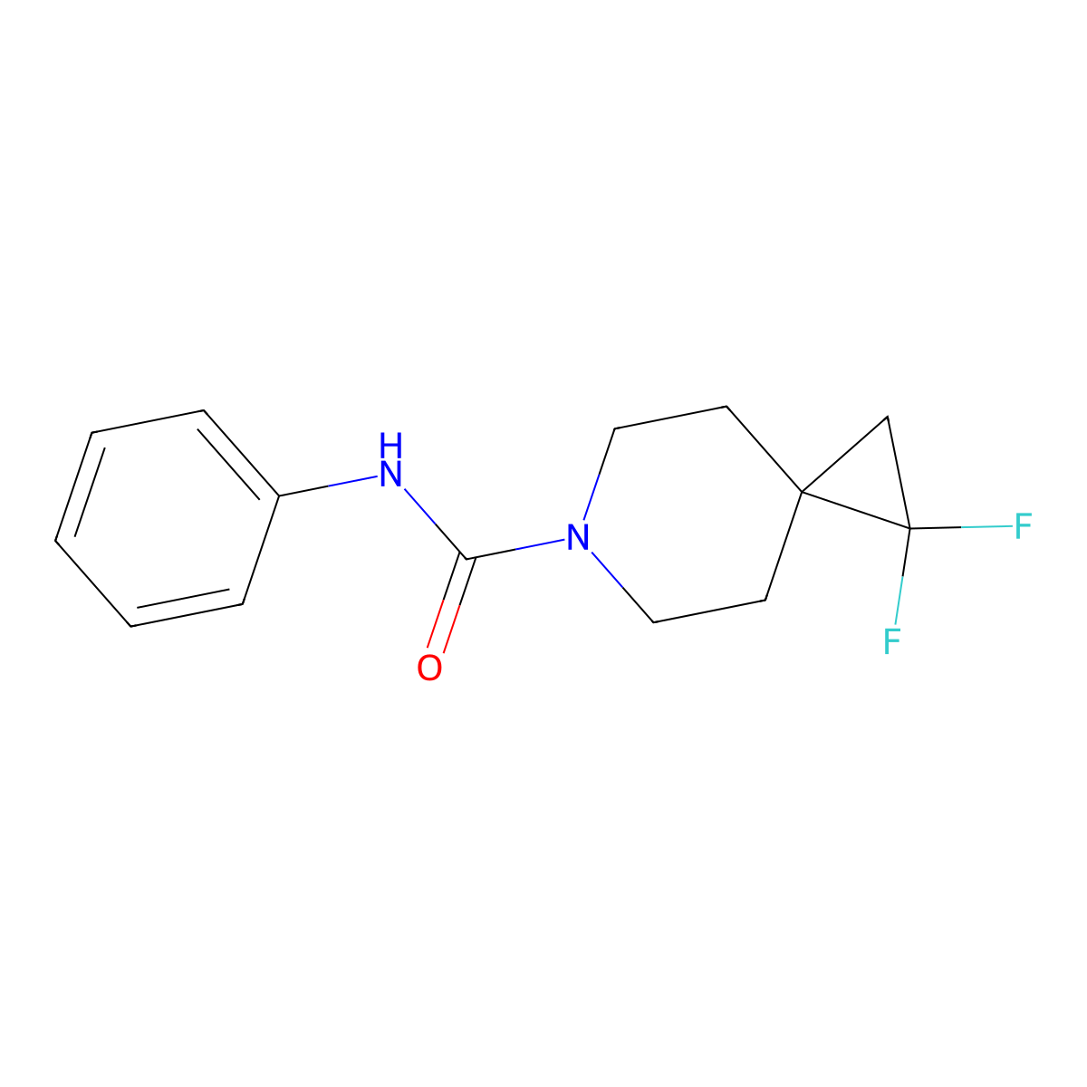 1,1-difluoro-N-phenyl-6-azaspiro[2.5]octane-6-carboxamide molecular structure, CAS 2320577-19-1