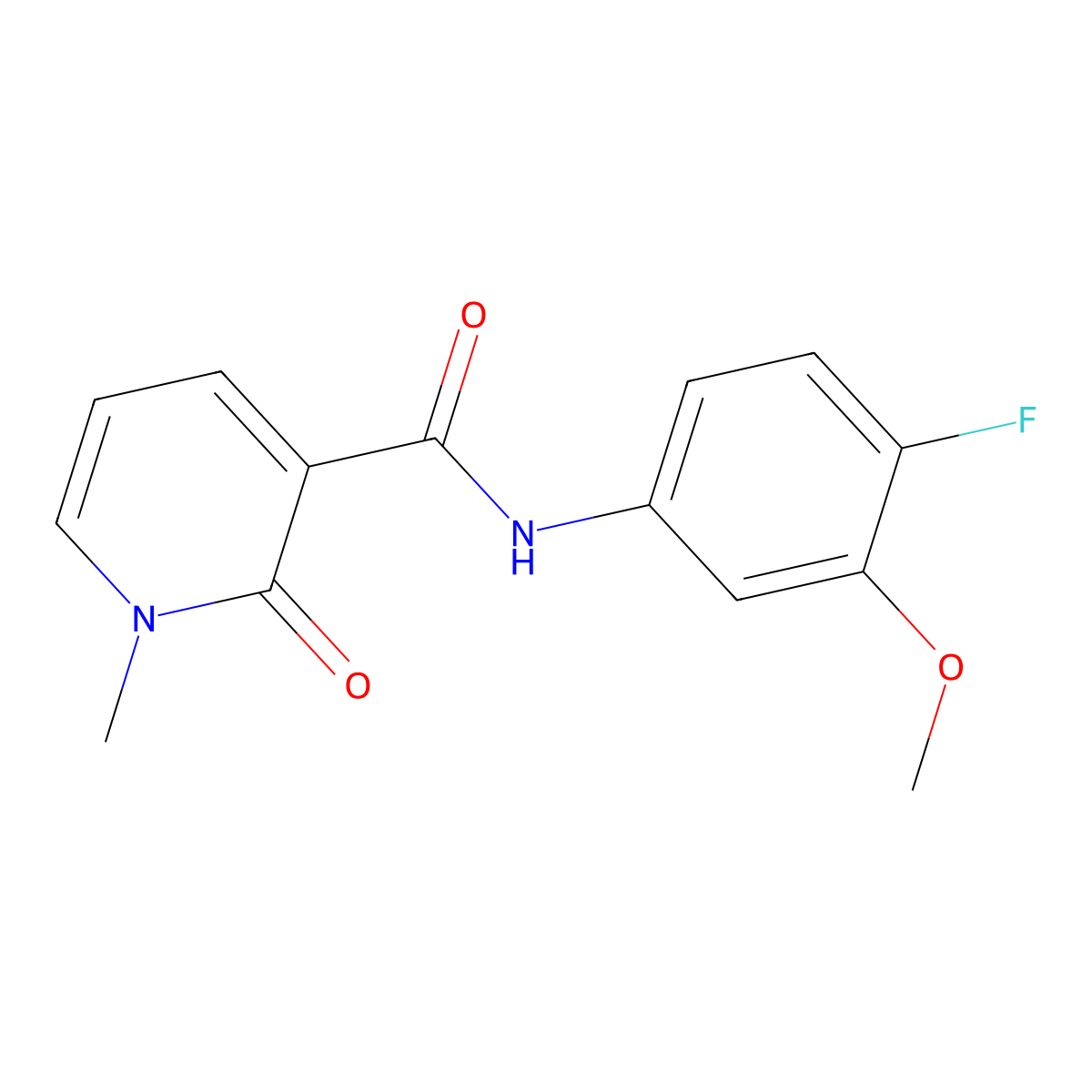 N-(4-fluoro-3-methoxyphenyl)-1-methyl-2-oxo-1,2-dihydropyridine-3-carboxamide molecular structure, CAS 2320577-96-4