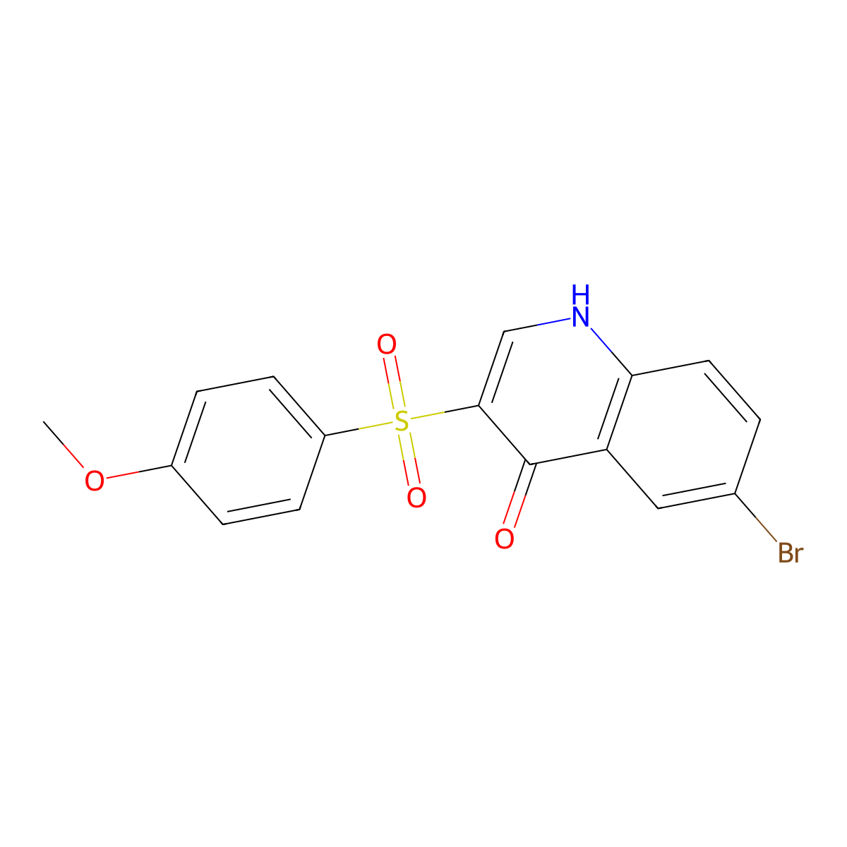 6-Bromo-3-(4-methoxybenzenesulfonyl)quinolin-4-ol molecular structure, CAS 2320583-17-1