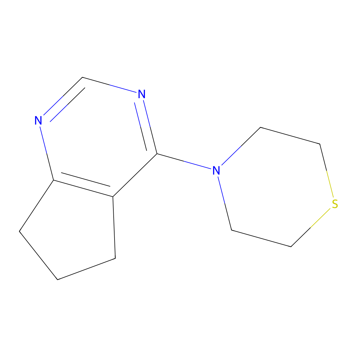 4-(6,7-dihydro-5H-cyclopenta[d]pyrimidin-4-yl)thiomorpholine molecular structure, CAS 2320600-33-5
