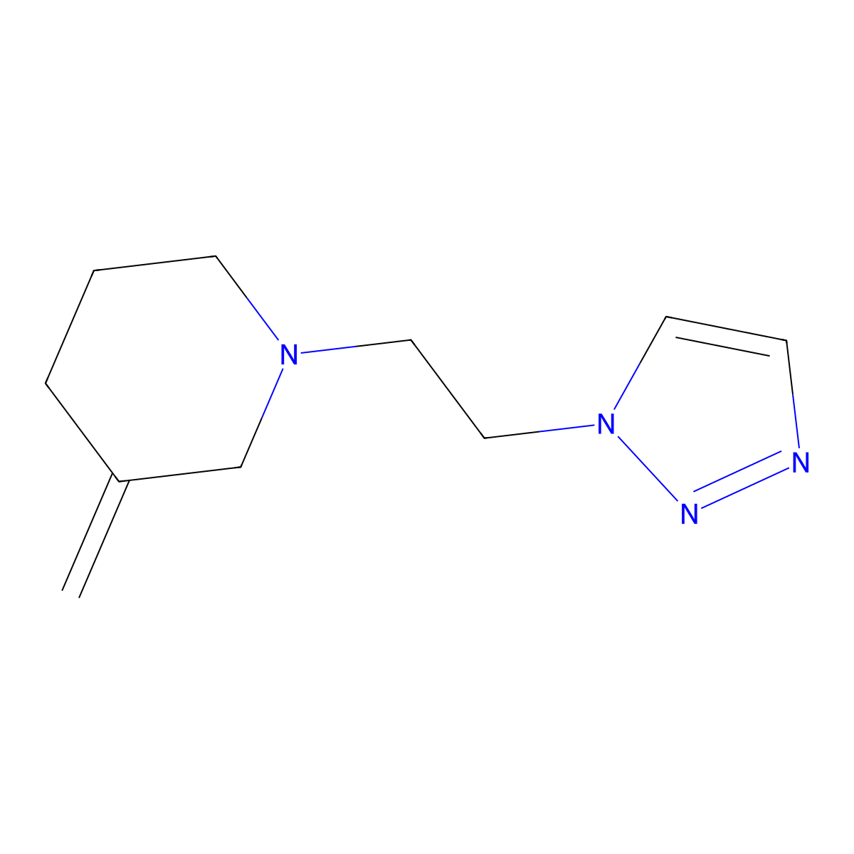 1-(2-(1H-1,2,3-triazol-1-yl)ethyl)-3-methylenepiperidine molecular structure, CAS 2320600-41-5