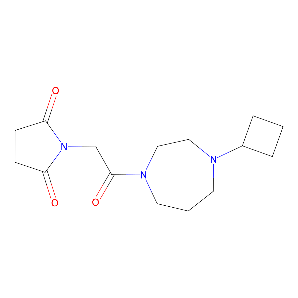 1-[2-(4-Cyclobutyl-1,4-diazepan-1-yl)-2-oxoethyl]pyrrolidine-2,5-dione molecular structure, CAS 2320601-00-9