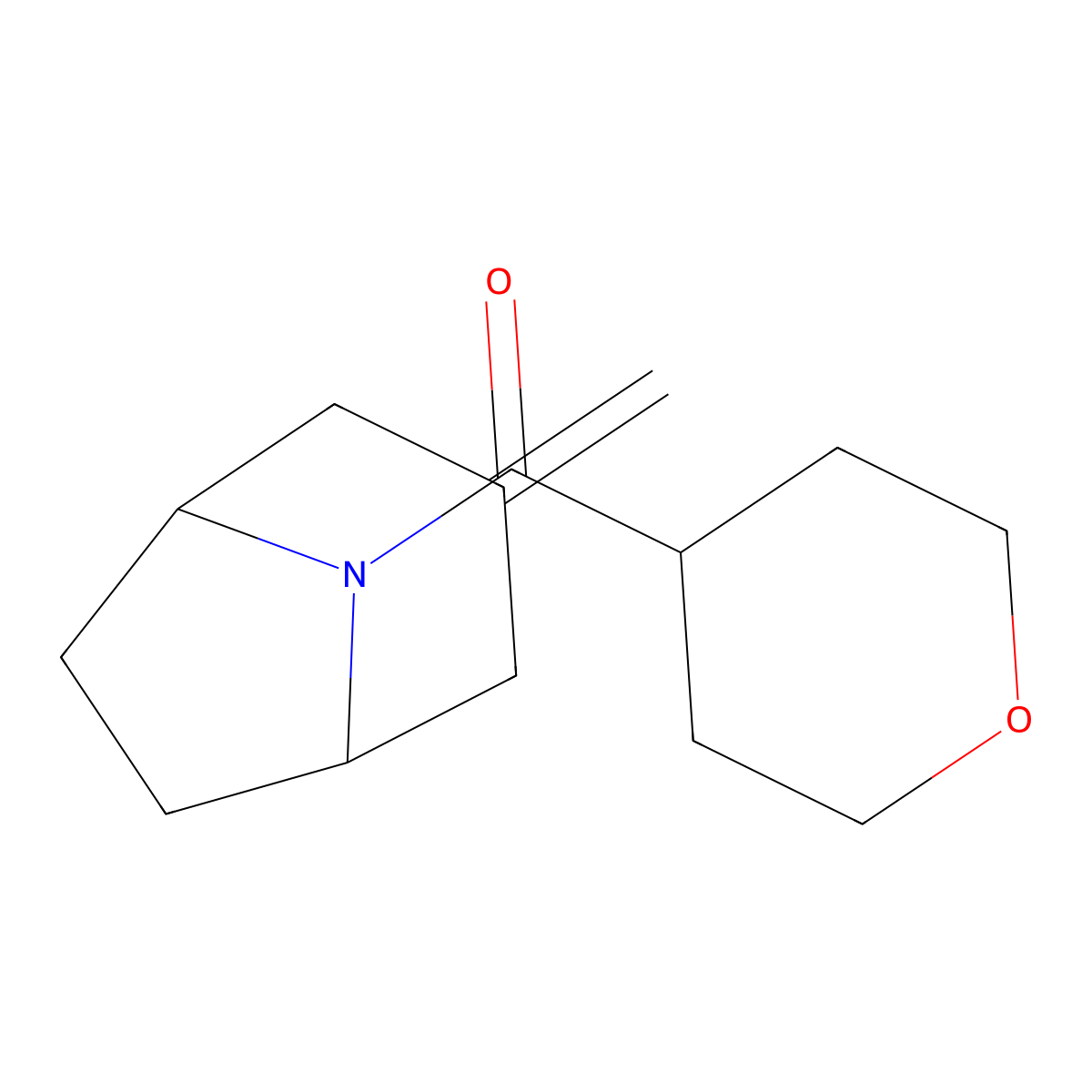 ((1R,5S)-3-methylene-8-azabicyclo[3.2.1]octan-8-yl)(tetrahydro-2H-pyran-4-yl)methanone molecular structure, CAS 2320601-18-9