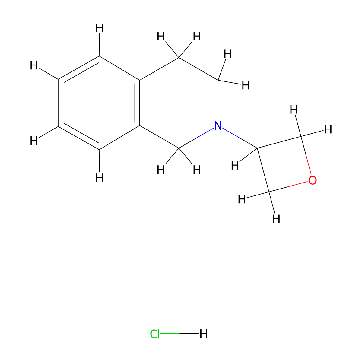 2-(Oxetan-3-yl)-1,2,3,4-tetrahydroisoquinoline hydrochloride molecular structure, CAS 2320602-57-9