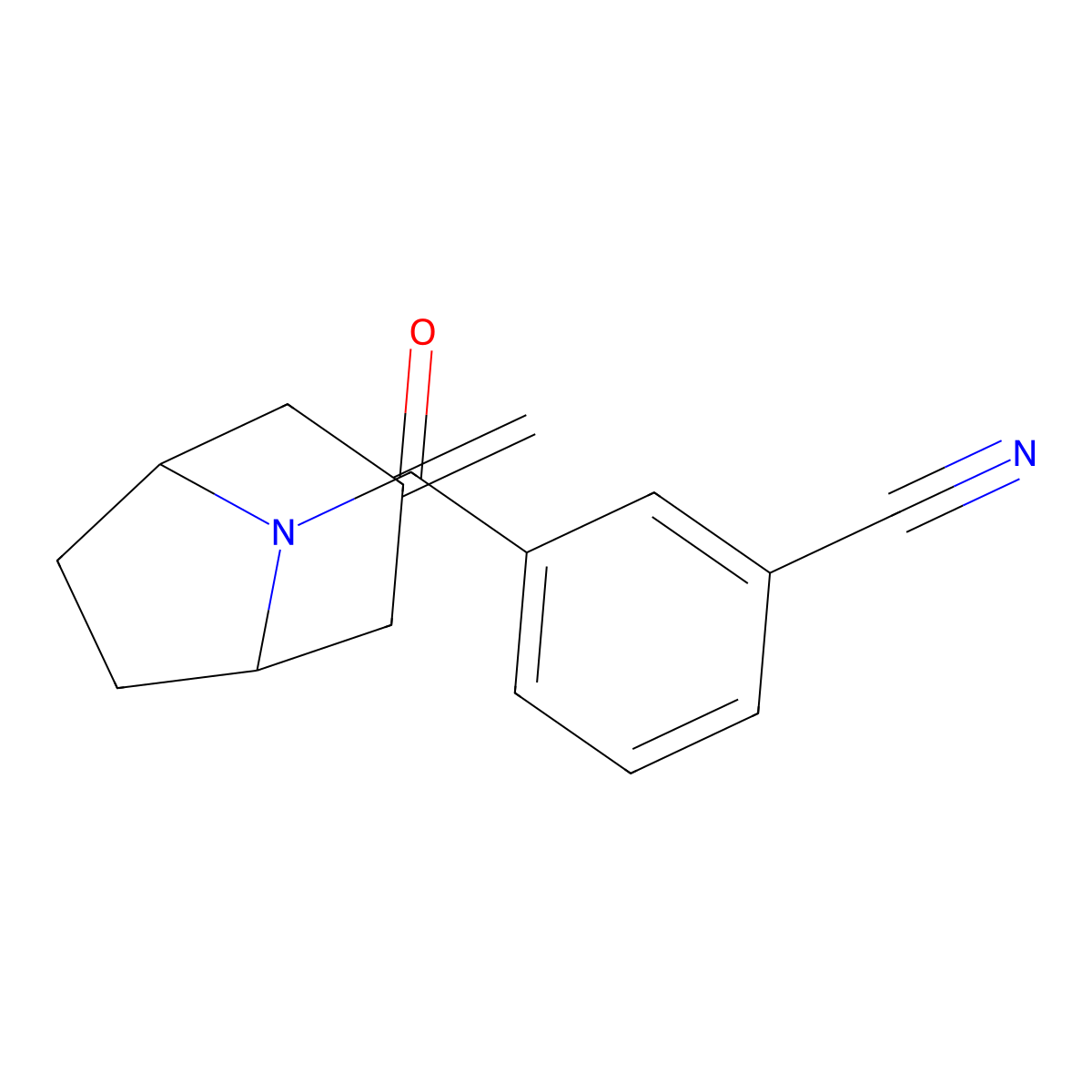 3-{3-Methylidene-8-azabicyclo[3.2.1]octane-8-carbonyl}benzonitrile molecular structure, CAS 2320605-06-7