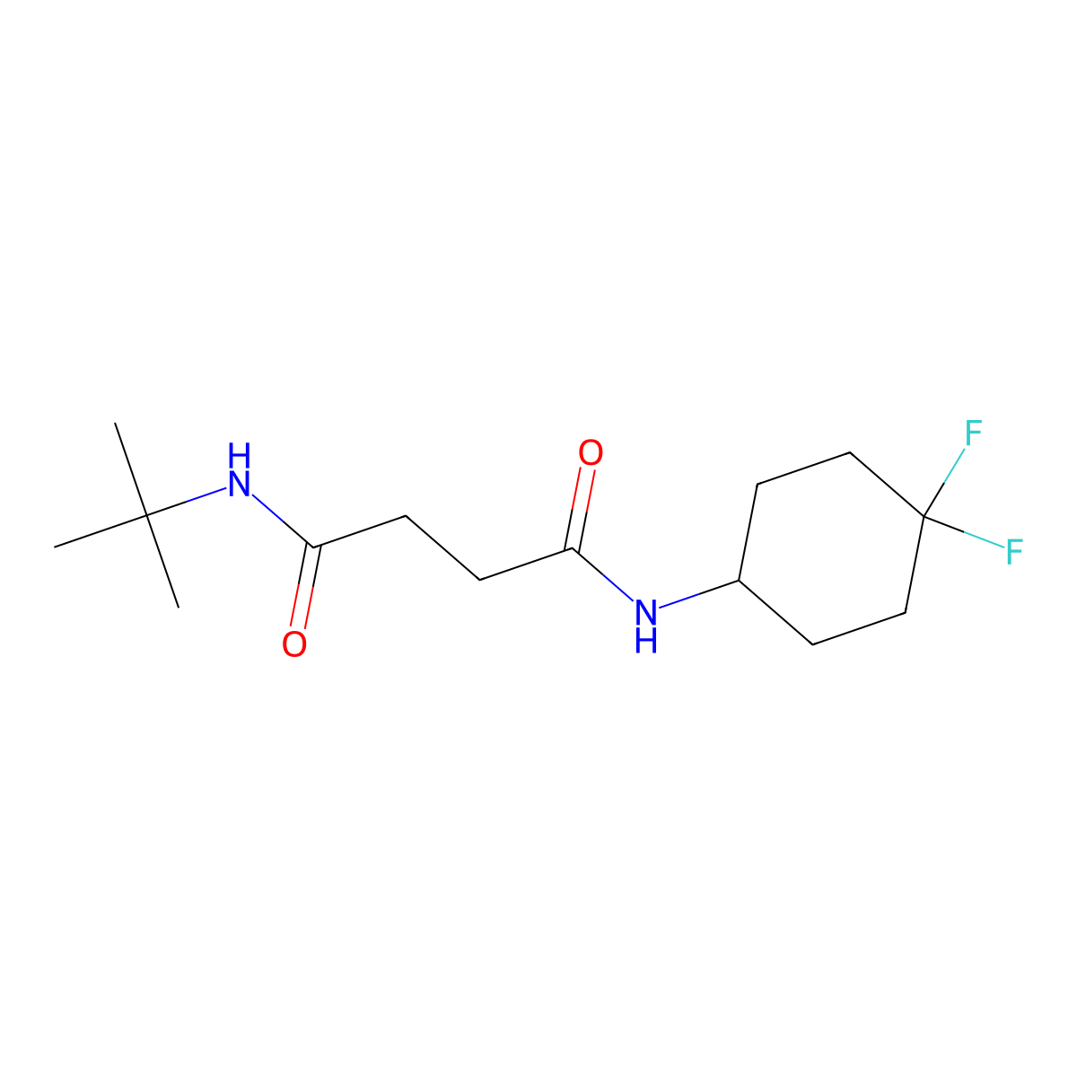 N-tert-butyl-N'-(4,4-difluorocyclohexyl)butanediamide molecular structure, CAS 2320606-02-6