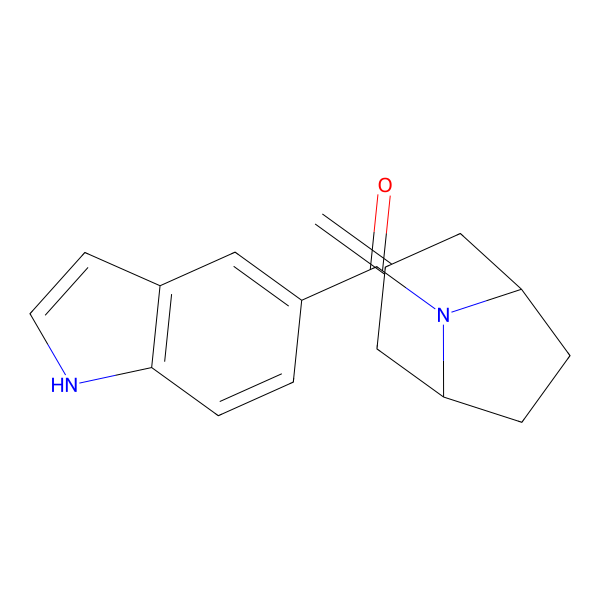5-{3-methylidene-8-azabicyclo[3.2.1]octane-8-carbonyl}-1H-indole molecular structure, CAS 2320606-94-6