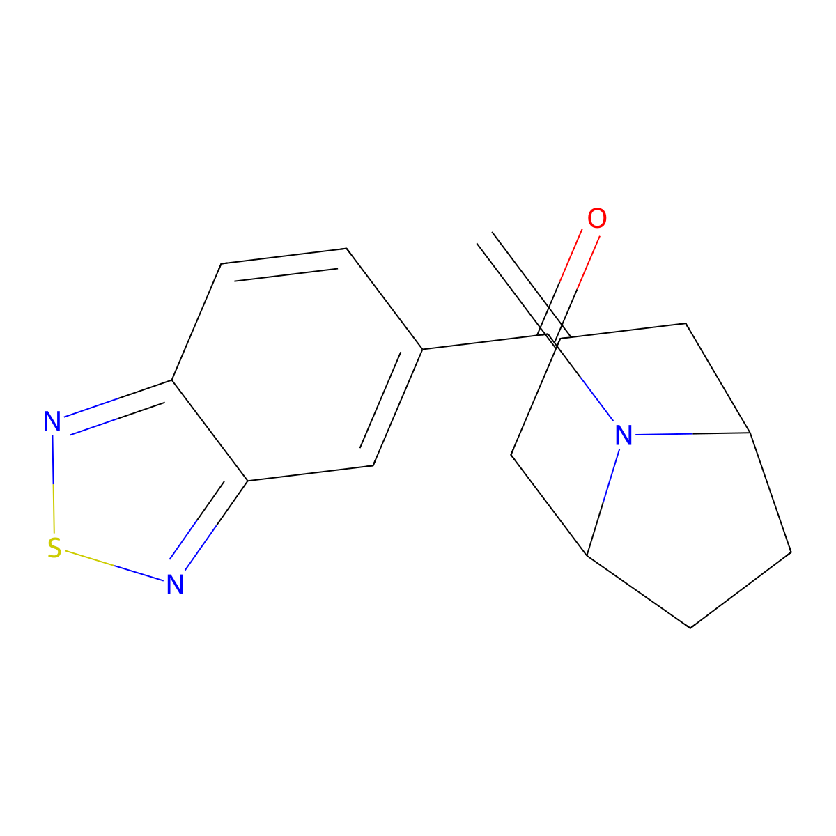 5-{3-Methylidene-8-azabicyclo[3.2.1]octane-8-carbonyl}-2,1,3-benzothiadiazole molecular structure, CAS 2320607-05-2