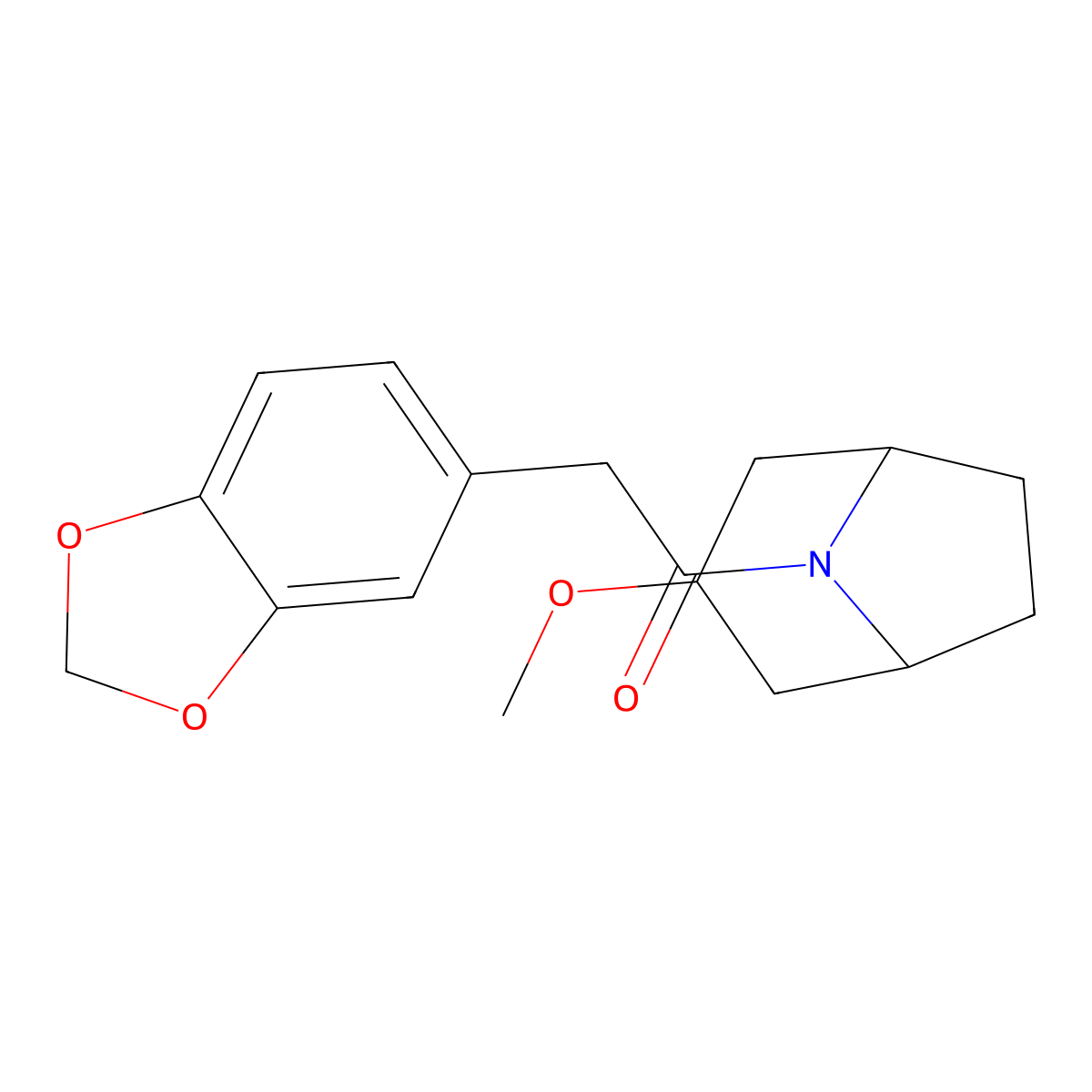 2-(benzo[d][1,3]dioxol-5-yl)-1-((1R,5S)-3-methoxy-8-azabicyclo[3.2.1]octan-8-yl)ethanone molecular structure, CAS 2320609-44-5