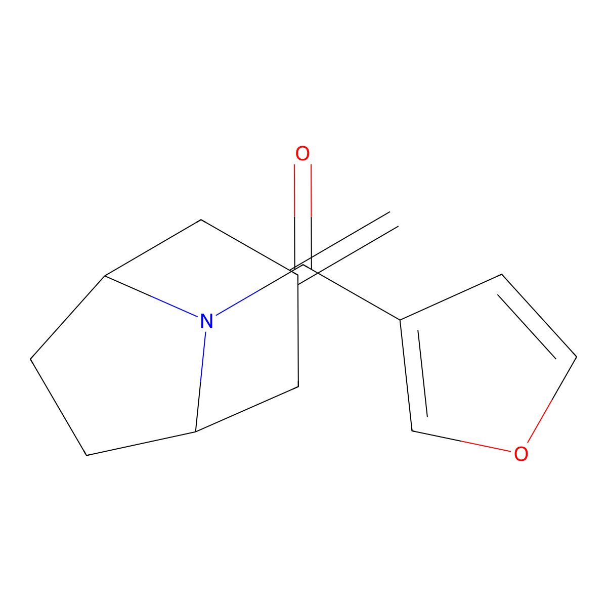 furan-3-yl((1R,5S)-3-methylene-8-azabicyclo[3.2.1]octan-8-yl)methanone molecular structure, CAS 2320642-80-4
