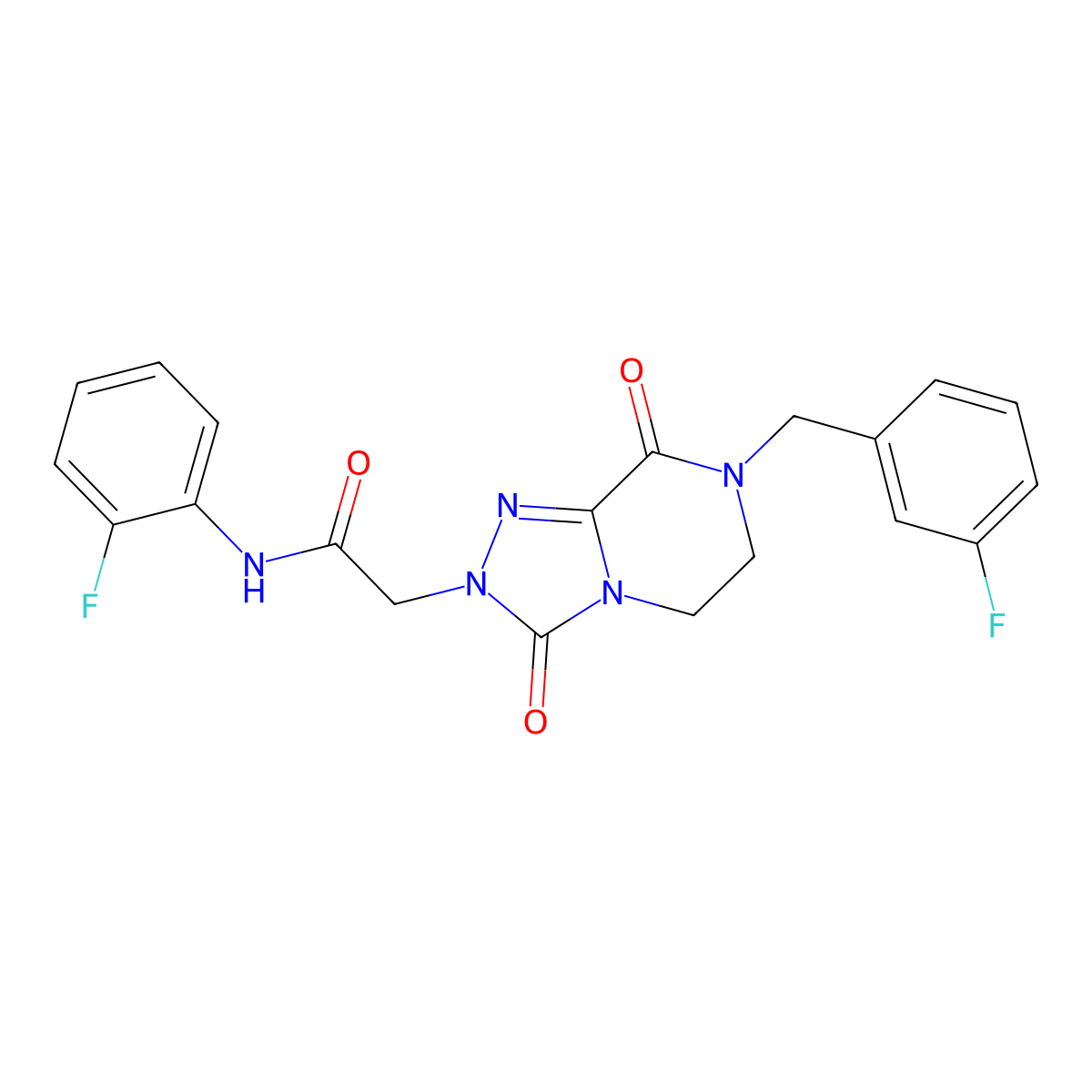 N-(2-fluorophenyl)-2-{7-[(3-fluorophenyl)methyl]-3,8-dioxo-2H,3H,5H,6H,7H,8H-[1,2,4]triazolo[4,3-a]pyrazin-2-yl}acetamide molecular structure, CAS 2320650-68-6