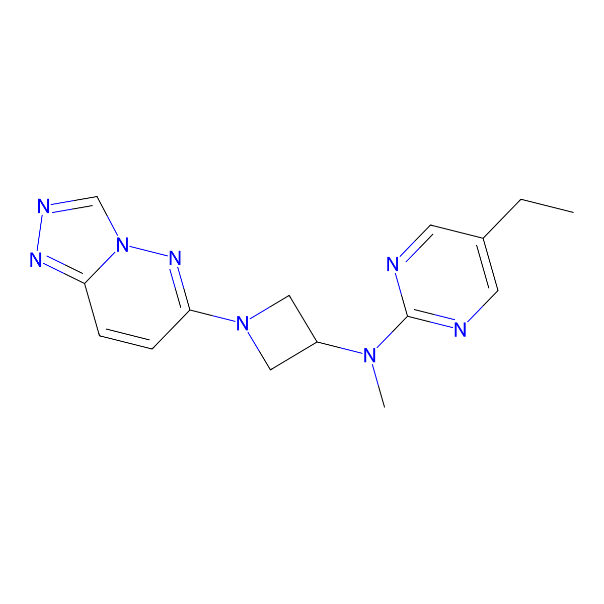 5-ethyl-N-methyl-N-(1-{[1,2,4]triazolo[4,3-b]pyridazin-6-yl}azetidin-3-yl)pyrimidin-2-amine molecular structure, CAS 2320664-90-0