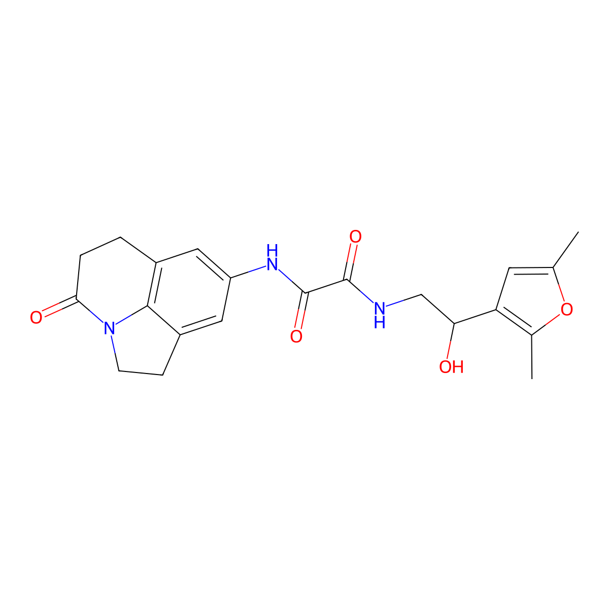 N1-(2-(2,5-dimethylfuran-3-yl)-2-hydroxyethyl)-N2-(4-oxo-1,2,5,6-tetrahydro-4H-pyrrolo[3,2,1-ij]quinolin-8-yl)oxalamide molecular structure, CAS 2320666-47-3
