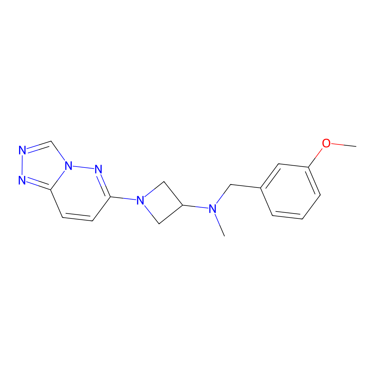 N-[(3-methoxyphenyl)methyl]-N-methyl-1-{[1,2,4]triazolo[4,3-b]pyridazin-6-yl}azetidin-3-amine molecular structure, CAS 2320667-36-3