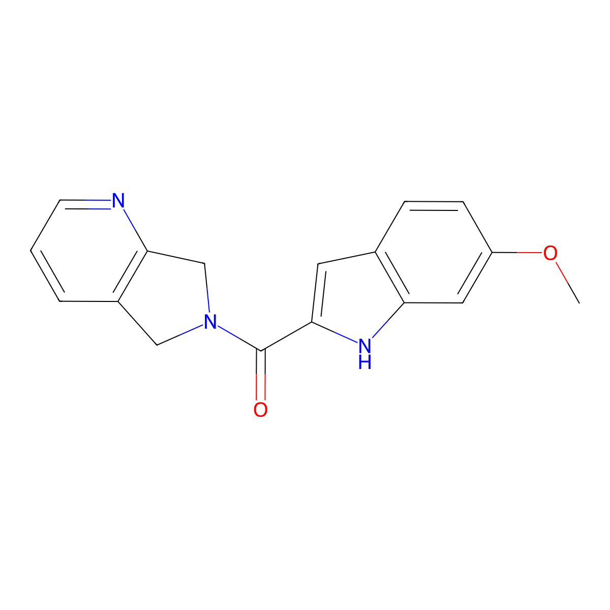 (6-methoxy-1H-indol-2-yl)(5H-pyrrolo[3,4-b]pyridin-6(7H)-yl)methanone molecular structure, CAS 2320667-43-2