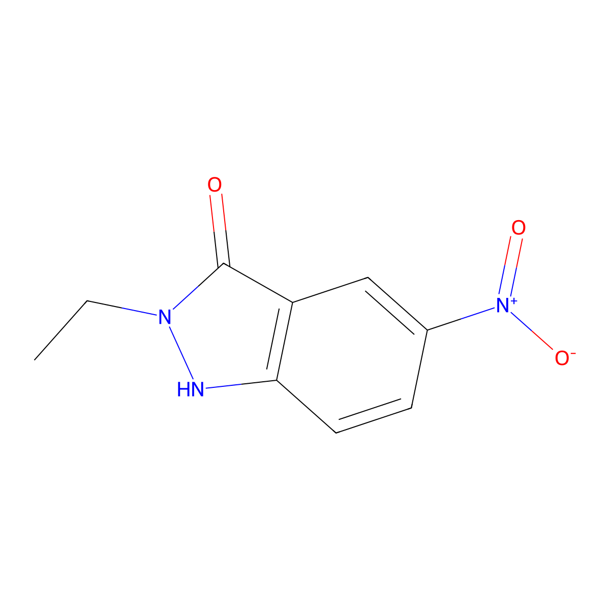2-ethyl-5-nitro-2,3-dihydro-1H-indazol-3-one molecular structure, CAS 2320670-50-4