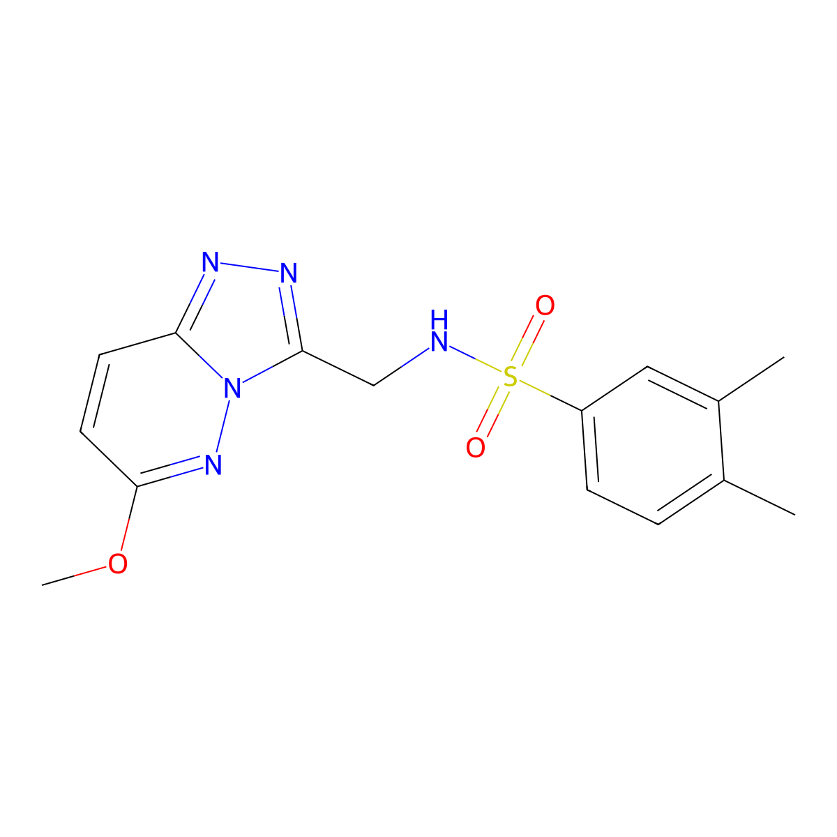 N-((6-methoxy-[1,2,4]triazolo[4,3-b]pyridazin-3-yl)methyl)-3,4-dimethylbenzenesulfonamide molecular structure, CAS 2320670-73-1