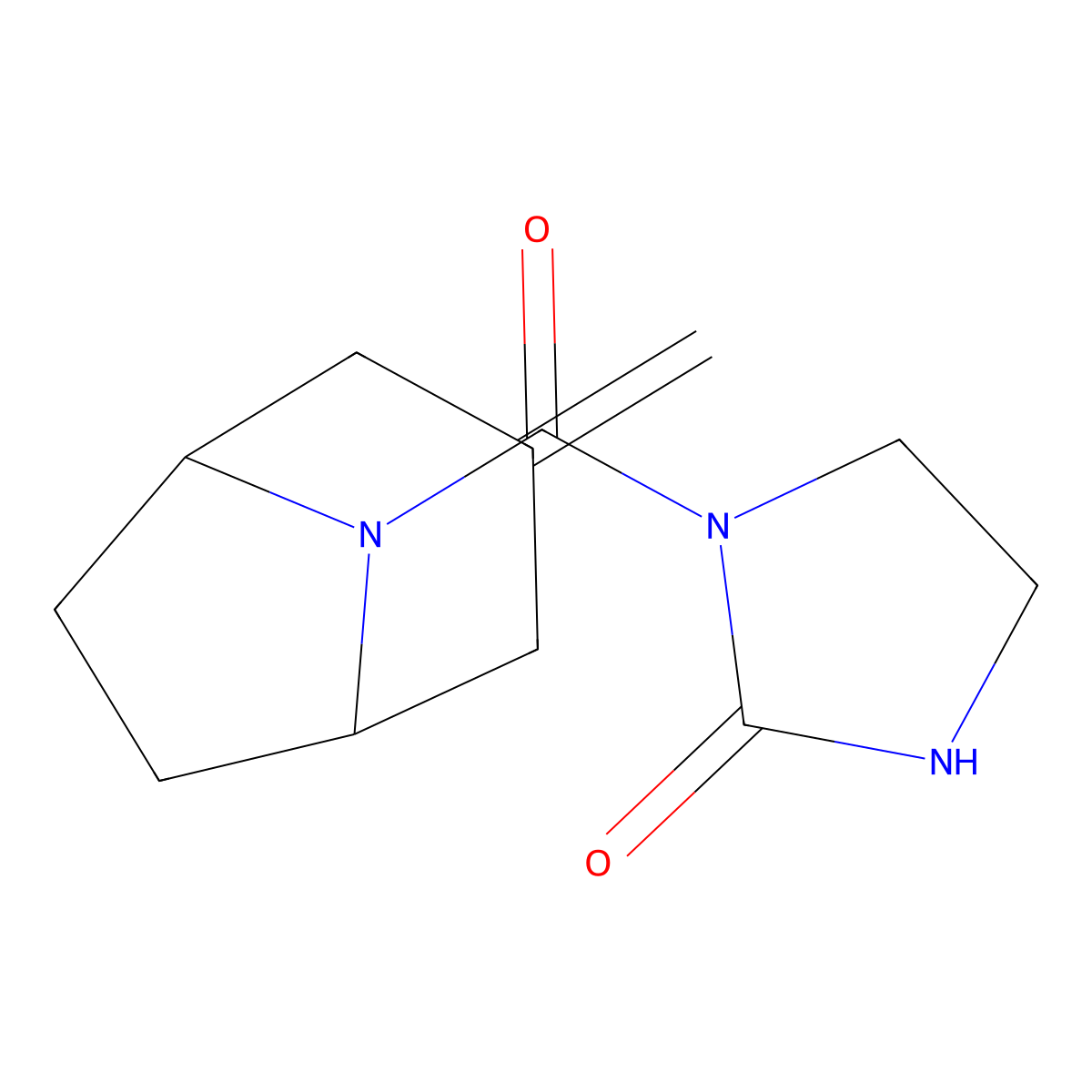 1-((1R,5S)-3-methylene-8-azabicyclo[3.2.1]octane-8-carbonyl)imidazolidin-2-one molecular structure, CAS 2320679-90-9