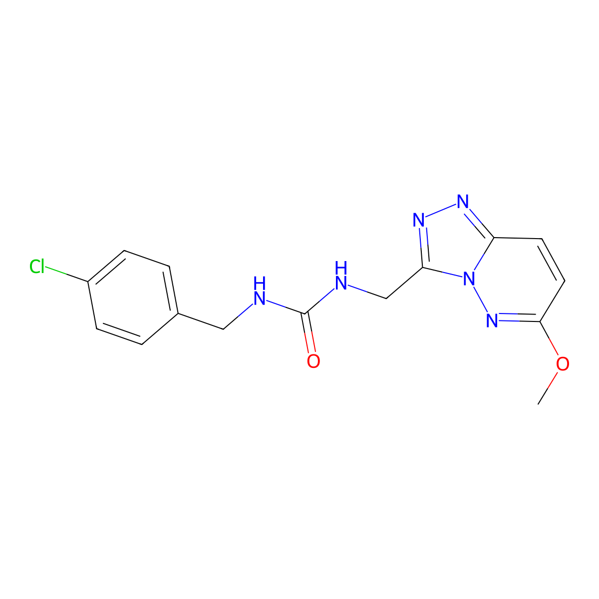 1-(4-Chlorobenzyl)-3-((6-methoxy-[1,2,4]triazolo[4,3-b]pyridazin-3-yl)methyl)urea molecular structure, CAS 2320681-43-2