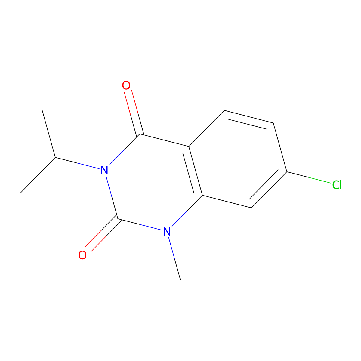 7-chloro-3-isopropyl-1-methylquinazoline-2,4(1H,3H)-dione molecular structure, CAS 2320682-45-7