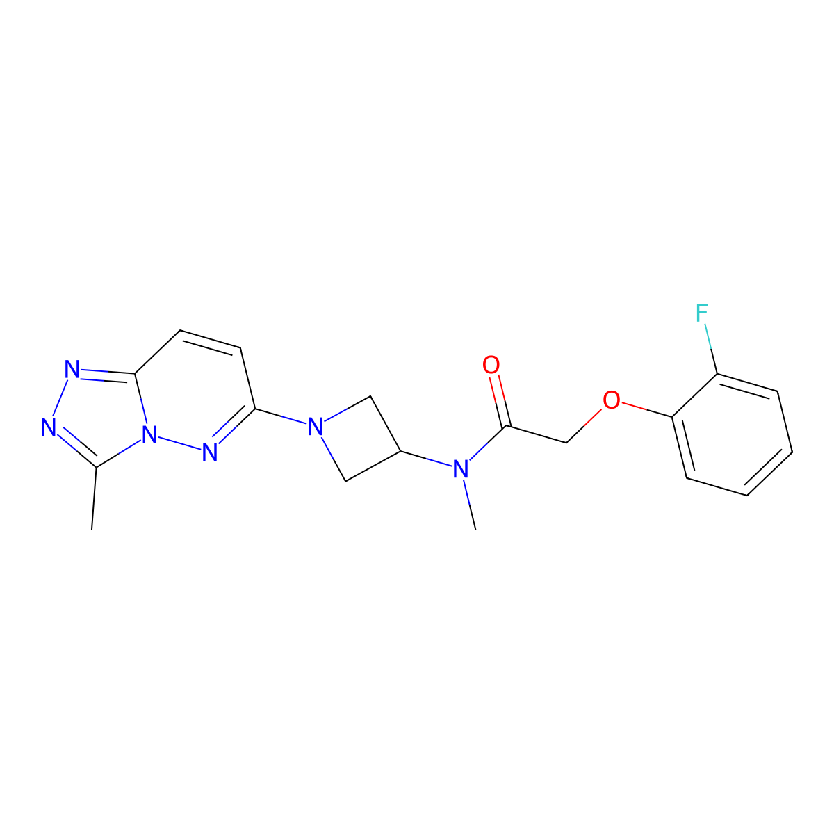 2-(2-fluorophenoxy)-N-methyl-N-(1-{3-methyl-[1,2,4]triazolo[4,3-b]pyridazin-6-yl}azetidin-3-yl)acetamide molecular structure, CAS 2320687-03-2