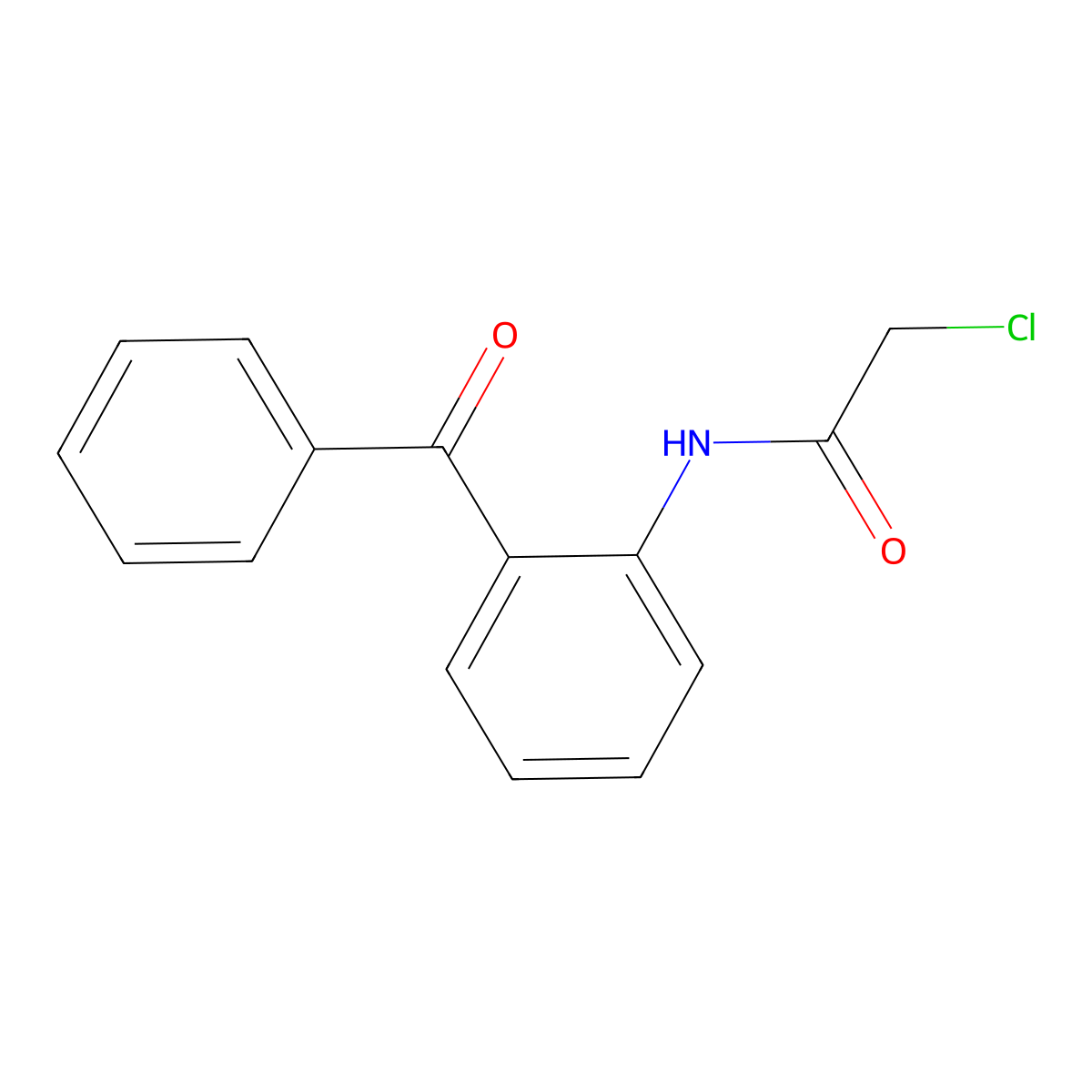 N-(2-benzoylphenyl)-2-chloroacetamide molecular structure, CAS 23207-75-2