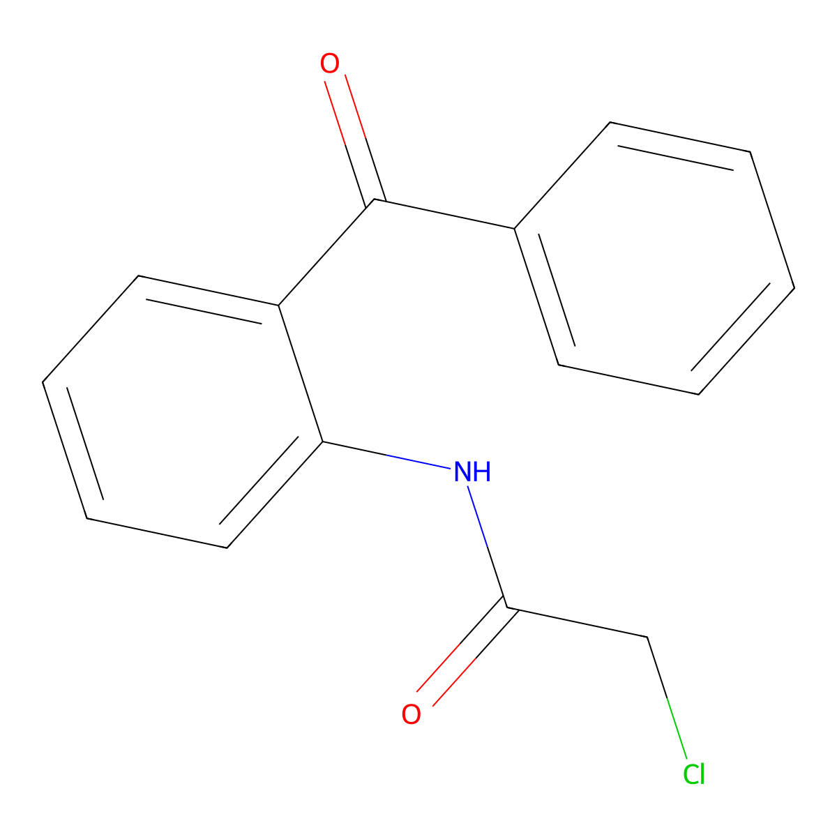 N-(2-benzoylphenyl)-2-chloroacetamide molecular structure, CAS 23207-75-2