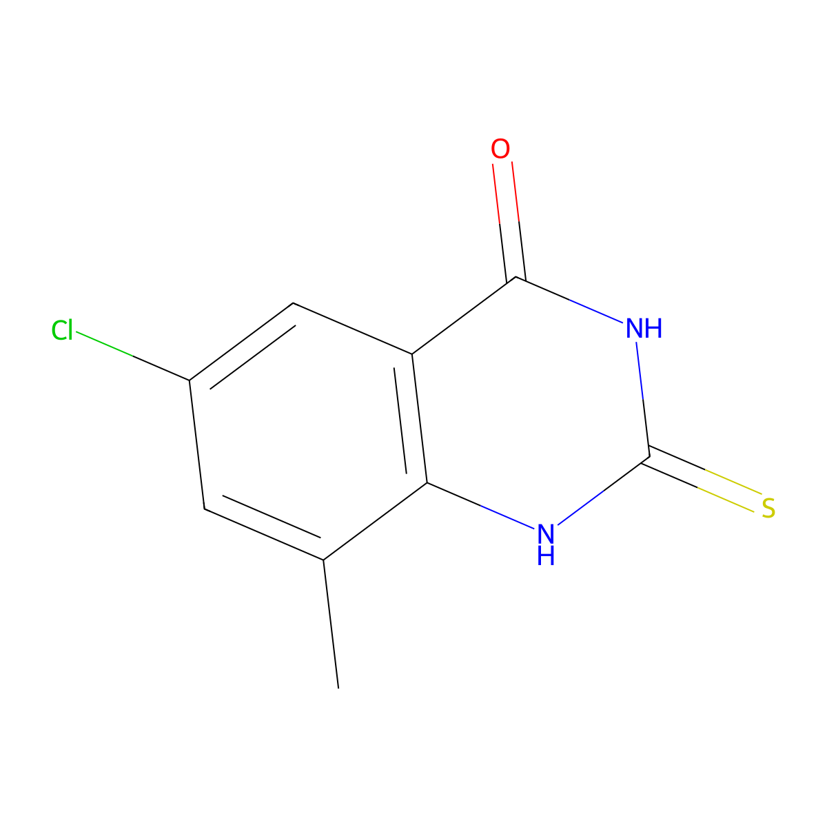 6-Chloro-8-methyl-2-sulfanylidene-1H-quinazolin-4-one molecular structure, CAS 2320723-69-9