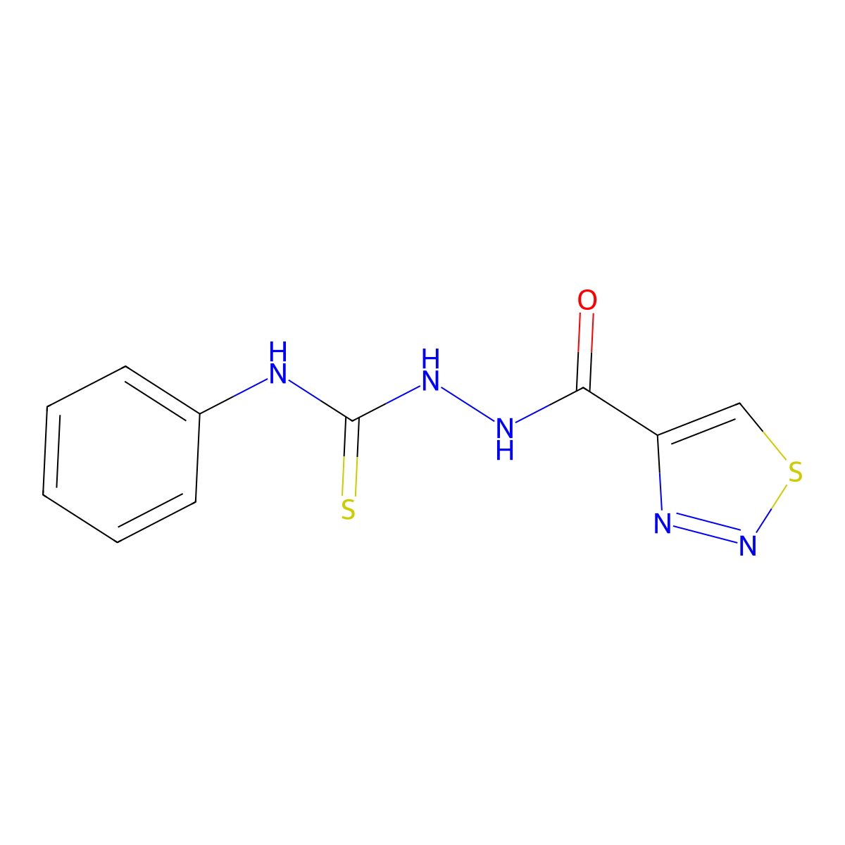 1-Phenyl-3-(thiadiazole-4-carbonylamino)thiourea molecular structure, CAS 2320724-13-6